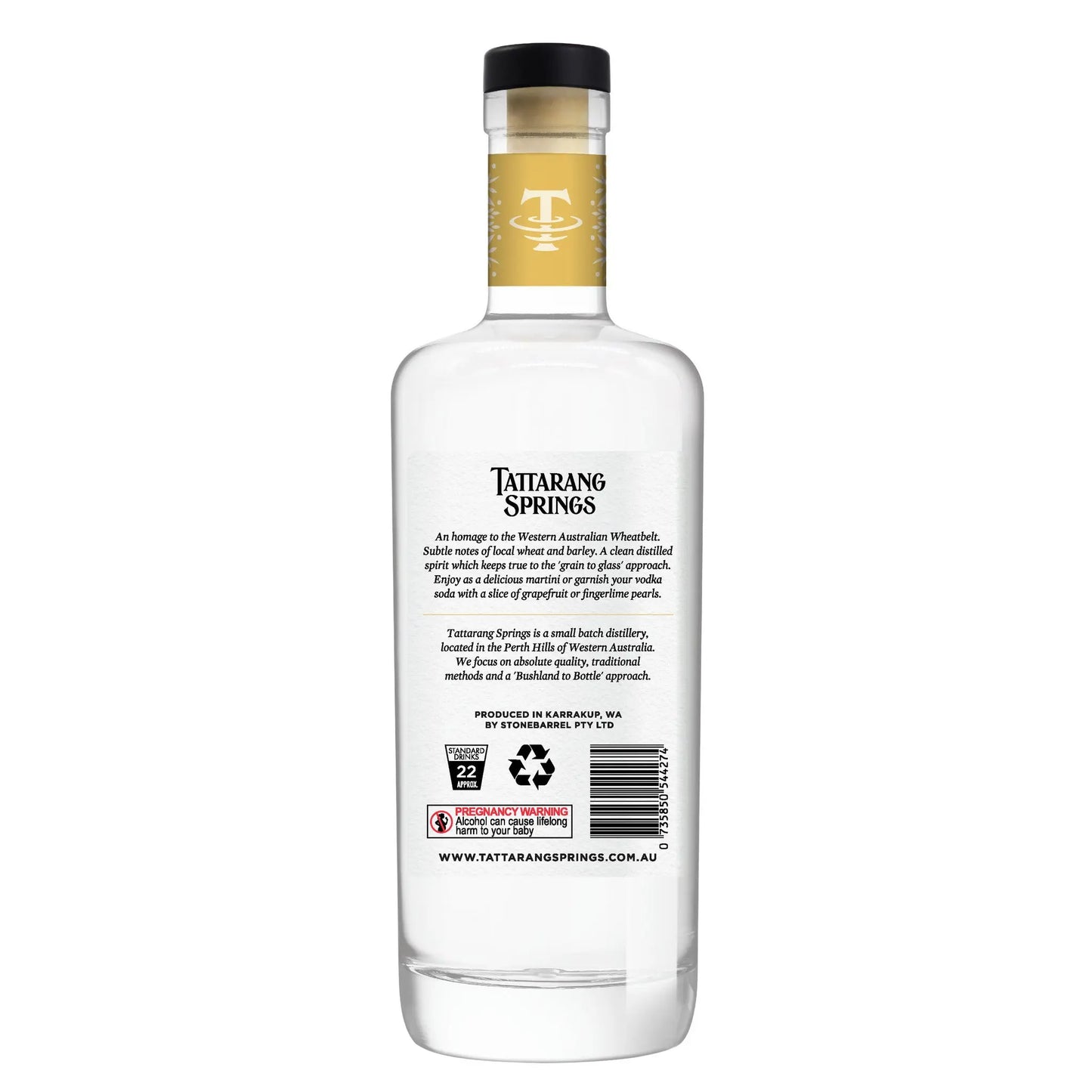Australian Vodka 700ml - Tattarang Springs 