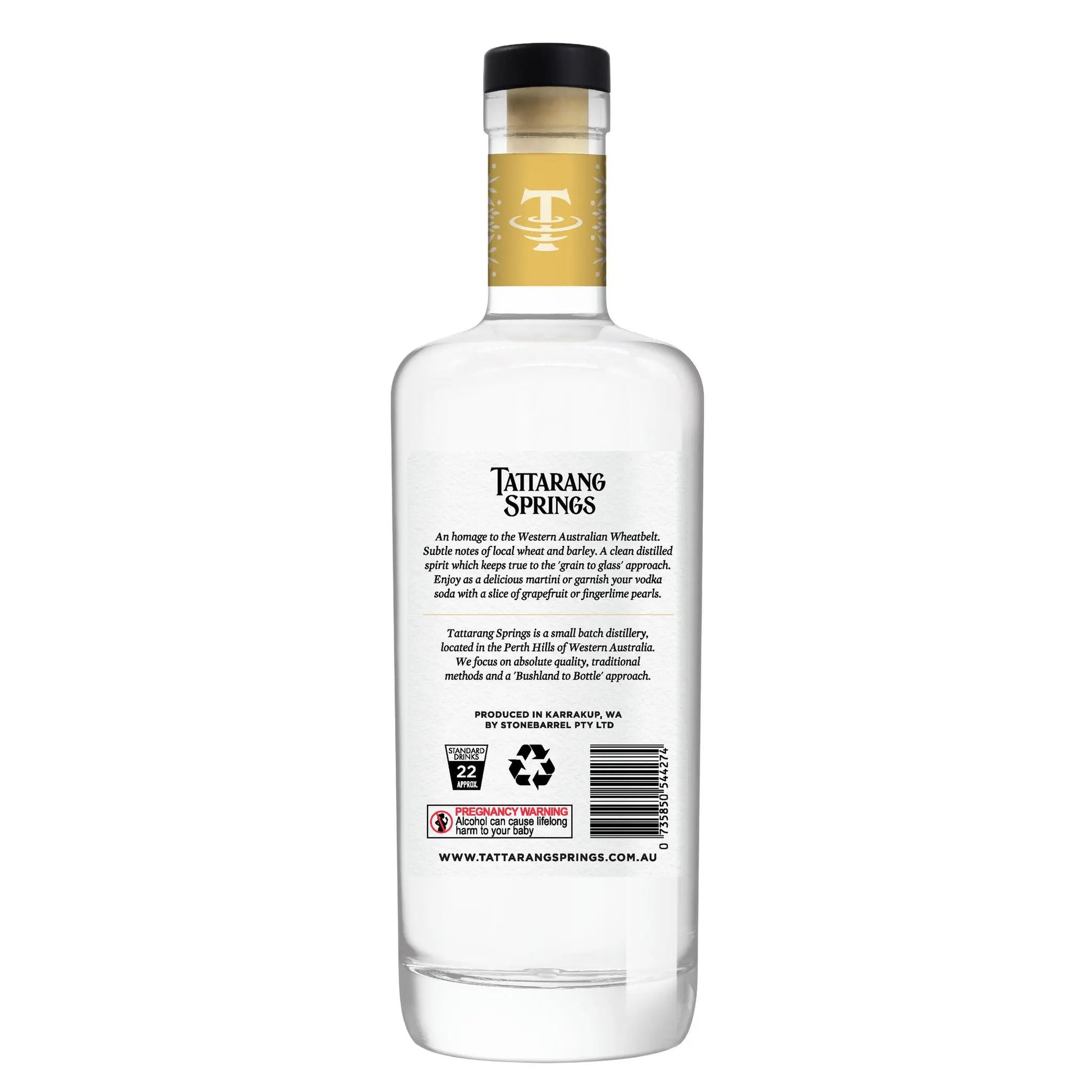 Australian Vodka 700ml - Tattarang Springs 