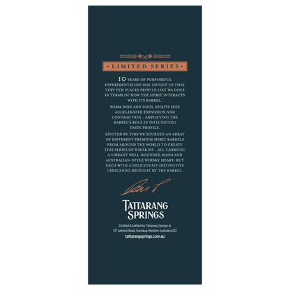 Bourbon Barrel Whisky 700ml - Tattarang Springs 
